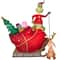 12ft. Airblown® Inflatable Grinch & Max in Sleigh Colossal Scene